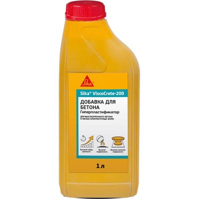 Гиперпластификатор для высокопрочного бетона SIKA ViscoCrete-200 Канистра 1л 669068