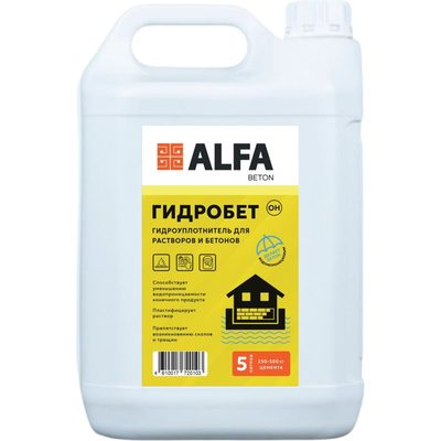 Гидроизолирующая добавка в бетоны и растворы AlfaBet ГидроБетон 5 л 20103